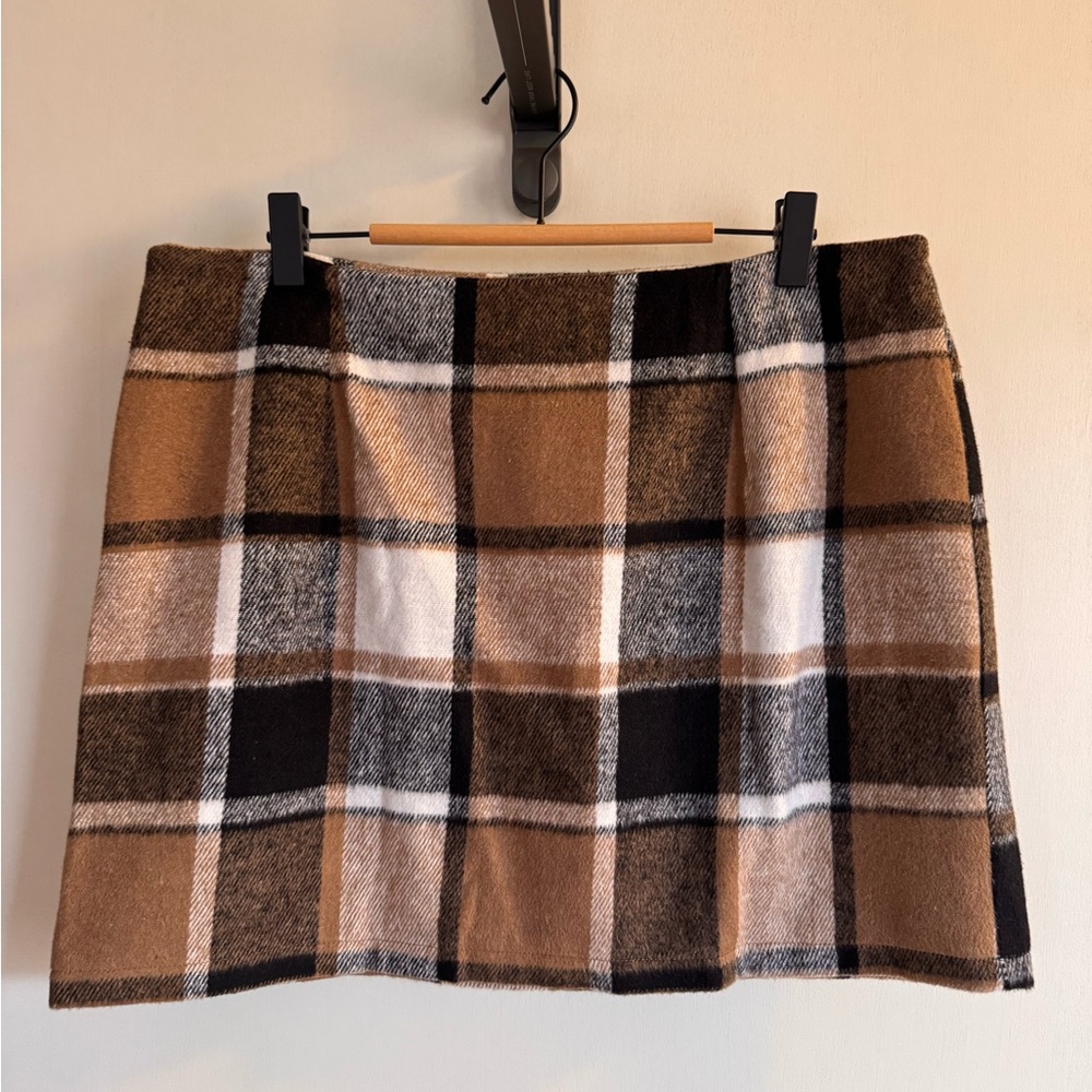 Plaid Brown and Black Women's Skirt